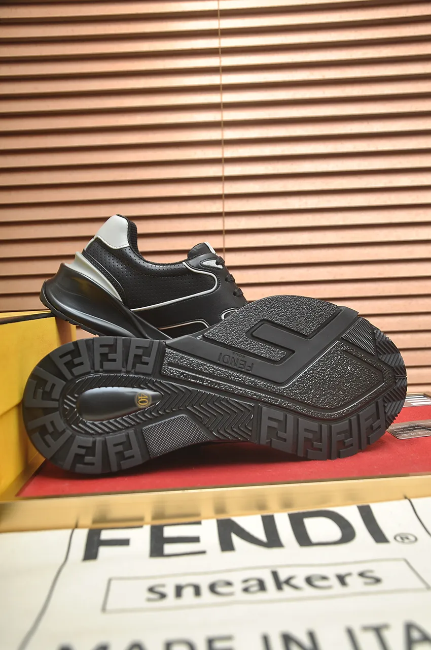 Men's shoes 💰600💶 [Fendi] The latest casual sports shoes 🔥 Many 💑 stars have the same style FD match. The original version is a one-to-one replica. Designer Kim Jones's first fendi match and Donkey brand Trainer basketball sneakers. Material: Original silk mesh. Lining: Breathable mesh. Packaging: Original 1:1 matching high-end packaging. Size: 38-45 (45 is custom-made and cannot be returned or exchanged)